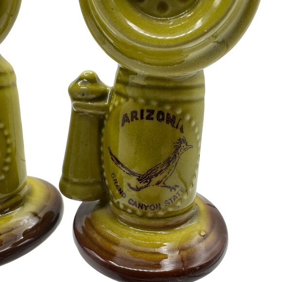 Vintage Arizona Grand Canyon State Ceramic Salt & Pepper Shaker Set Telephones - Picture 7 of 7